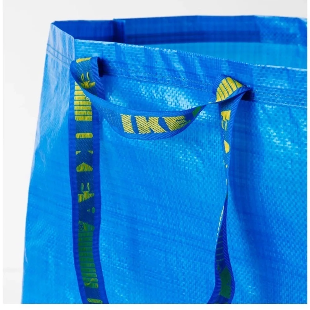 (Set of 5) NEW Ikea FRAKTA Shopping bag, large, blue